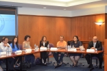 Local Richmond Ismaili Jamati members meeting with the Henrico County City Officials. From left: Dr. Sultan Lakhani, Faryal Surani, Major Noor Merchant, Saamia Noorali, Sam,  Sheminaz Ravji, and Mehboob Valiani