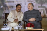 Mawlana Hazar Imam and Minister of Tourism and Culture Dr Mahesh Sharma at the foundation ceremony of the Humayun's Tomb site museum. AKDN / Narendra Swain