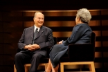 Mawlana Hazar Imam in an onstage conversation with Adrienne Clarkson. Lisa Sakulensky