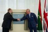 Mawlana Hazar Imam and HRH The Prince of Wales unveil a plaque to commemorate the opening of the Aga Khan Centre on 26 June 2018.