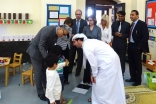 Dubai Cares CEO Tariq Al Gurg meets children at the Aga Khan Early Learning Centre during his tour of the Ismaili Centre. Ismaili Council for the UAE