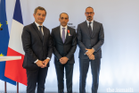 Prince Rahim avec Gérald Darmanin et Président Shamir Samdjee.