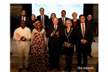 Mawlana Hazar Imam and Chief Justice Beverly Mclaughlin join the inaugural Global Pluralism Award recipients for a group photograph.