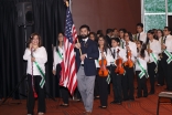 Murtaza Ramzan leads the marching band.