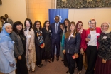 Mayor Kasim Reed poses with women attending Atlanta's first Iftar dinner in June 2017.