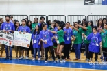 CLC participants cheer for the Central region teams during the sports tournament. 