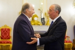 President Marcelo Rebelo de Sousa welcomes Mawlana Hazar Imam at Belém Palace, the official residence of the President of Portugal. AKDN / Luis Filipe Catarino