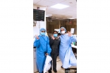 Physicians Samreen Khwaja, Sara Huda, and Fazila Lalani working in the Emergency Room.