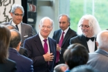 Prince Amyn, accompanied by Museum of Anthropology Director Dr. Anthony Shelton, Dr. Mahmoud Eboo, AKDN Diplomatic Representative for Canada, and Council for Canada President Malik Talib entering the Museum of Anthropology for the opening reception of the