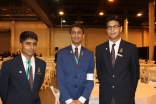 Youth volunteers from Austin aided in guiding the Jamat in the dining area.