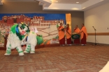 As part of the Snow Lion Dance, the snow lion tousles the rainbow tassels attached to its ears. The dance demonstrates the spirit of “the fearless and elegant quality of the enlightened mind.”