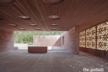 An Islamic Cemetery in Altach, Austria was presented with an Aga Khan award in 2013. Visitors are greeted by a congregation space with its wooden latticework in geometric Islamic patterns. 