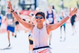 An  exhilarated Ismat after the 2022 Chicago Marathon