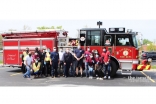 Village of Glenview Fire Department on hand to show support for the food drive.