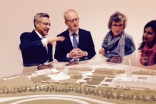 Mohamed Dhanani explains to Consul-General Anne van Leeuwen the development of the Ismaili Centre, Aga Khan Museum and Aga Khan Park. Sabira Tejani