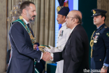 The President of Pakistan Asif Ali Zardari congratulates Prince Rahim after conferring on him the Nishan-i-Pakistan.