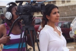 Producer/Director Jazzmin Jiwa with Director of Photography Cate Kendi filming in Monrovia in 2013 for the documentary, Mother Liberia, about the war-torn country's first female President.