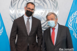 Prince Rahim and United Nations Secretary General Mr António Guterres in New York on 9 February 2022.