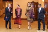 David W. Leebron, President of Rice University, in conversation with Princess Zahra, Miss Sara Boyden, and President Al-Karim Alidina of the Ismaili Council for the USA, at the Asia Society Award Dinner.