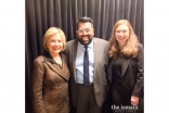 Rayhaan backstage after working an event for former US Secretary of State Hillary Clinton, and her daughter, author Chelsea Clinton.