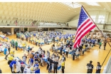 Ismaili volunteers help pack meals at the 9/11 Day of Service alongside the Los Angeles community.