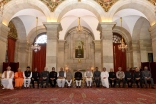 Mawlana Hazar Imam together with other Padma award recipients at the Rashtrapati Bhavan, the official residents of the President of India. Government of India