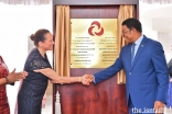 The Prime Minister of Tanzania Hon. Kassim Majaliwa and Princess Zahra after the unveiling of a plaque to commemorate the opening of Phase II of The Aga Khan Hospital, Dar Es Salaam.