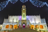 The Dharkhana Kampala, decorated in preparation for Mawlana Hazar Imam's visit to Uganda.