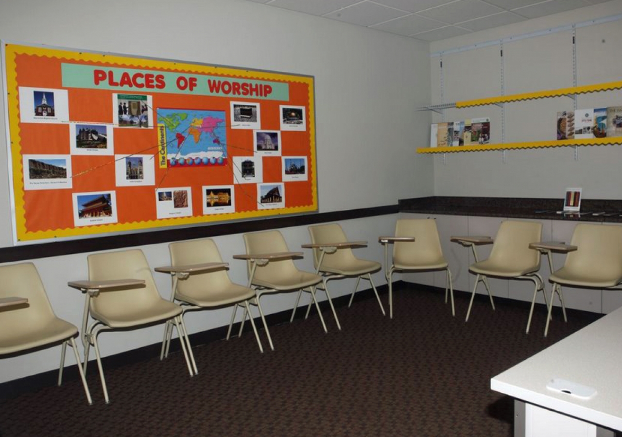 A view of one of the classrooms at the new Jamatkhana. 