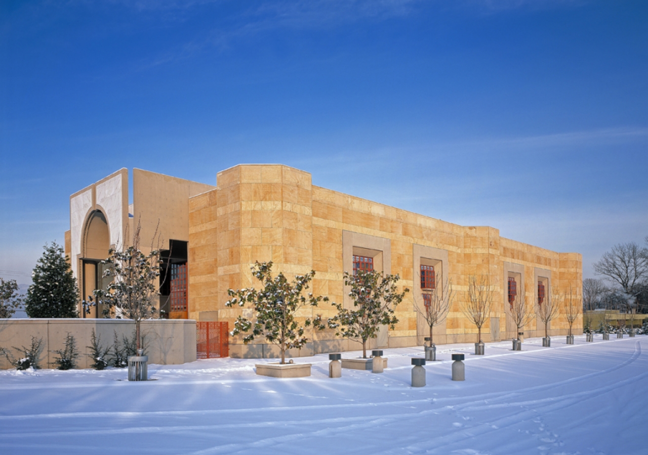 A winter view of the Ismaili Centre, Vancouver from the south-west.