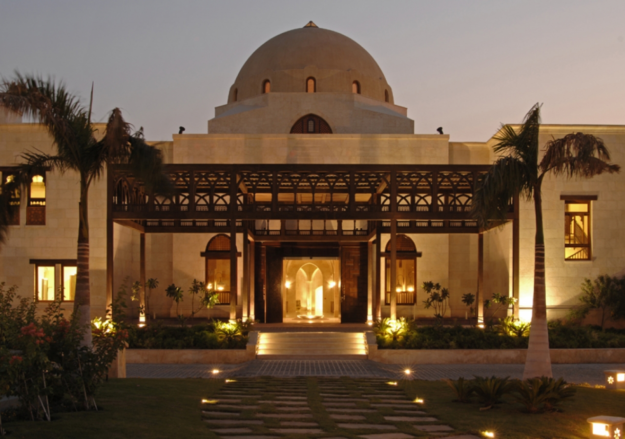 Entrance into the Ismaili Centre, Dubai — a plurality of perspectives.