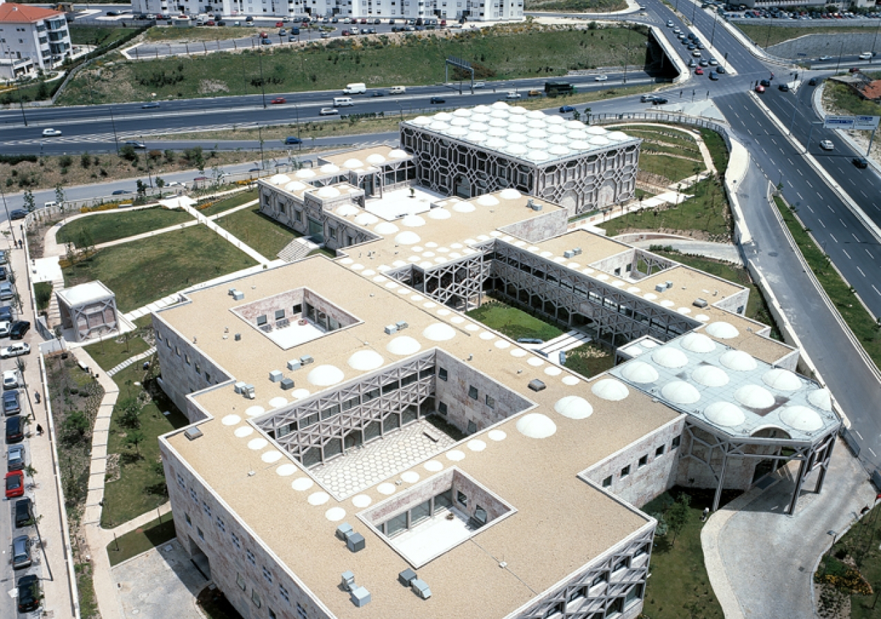 A bird’s eye view of the Ismaili Centre, Lisbon.