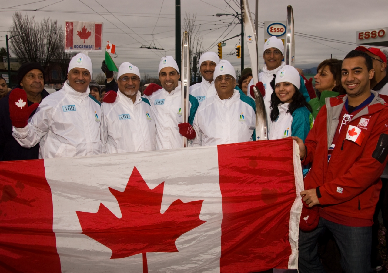 Torch Bearers from the Ismaili community celebrate together in Vancouver.