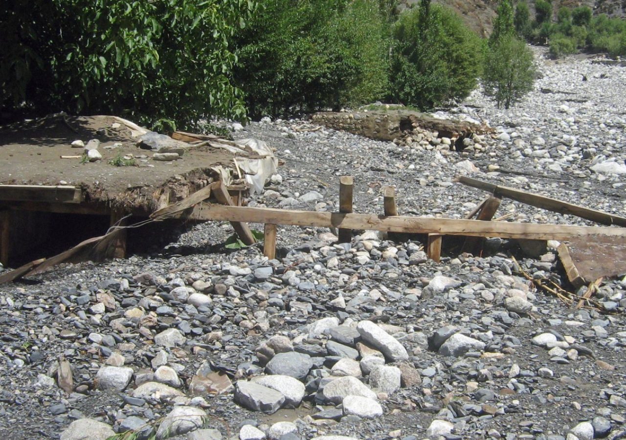 A destroyed house in Darkut, in the Yasin valley of Gilgit-Baltistan.