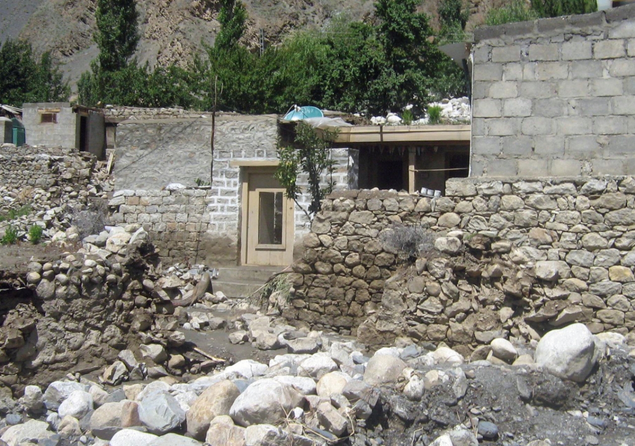 Thousands of damaged homes were rendered unsafe to live in across the Gilgit–Baltistan region.