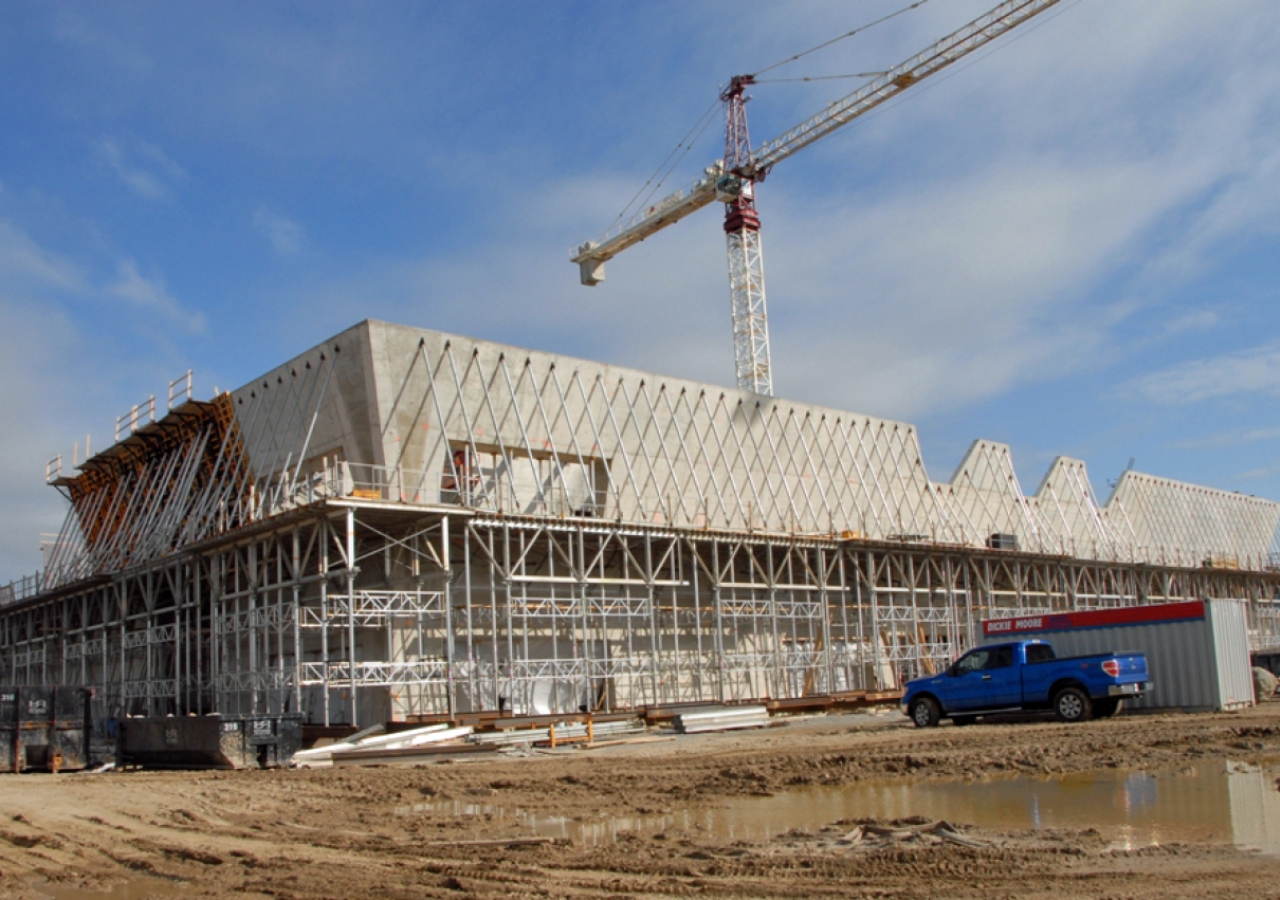 May 2011: The sloping walls of the Aga Khan Museum are one of its more intriguing design elements.