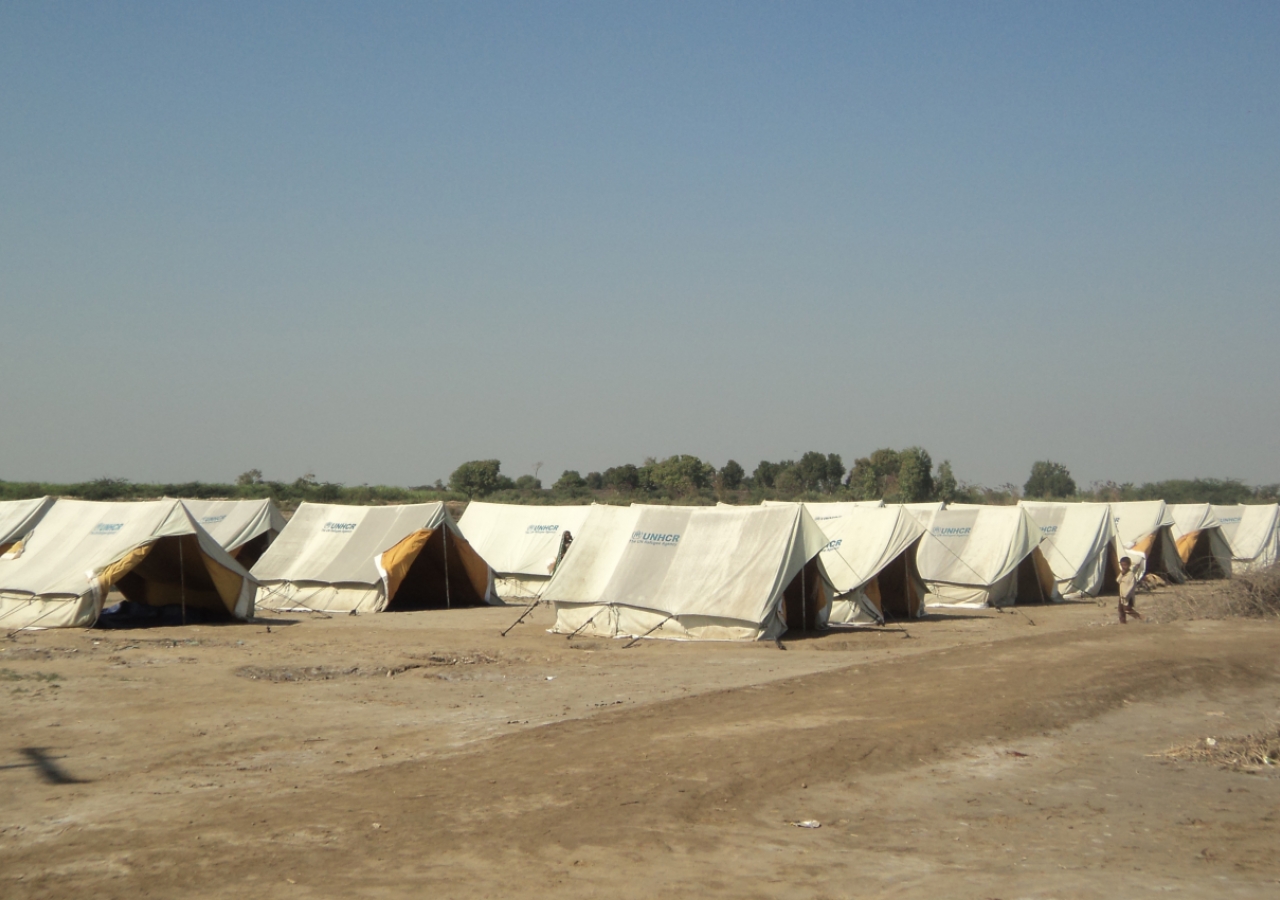 In Sindh, many people affected by the floods are still living in tents.