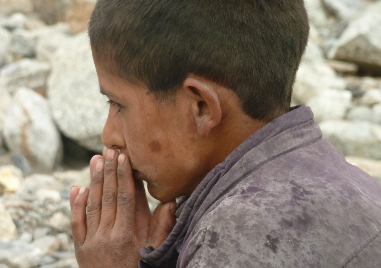 Life after the devastating floods &amp;mdash; a boy lost in thought in Darkut, Gilgit-Baltistan.