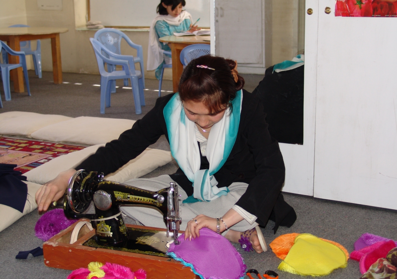 Mothers and teachers spend time developing low-cost resources for the students at Sparks Academy Kabul. This serves many purposes, including preserving the important cultural tradition of needlework, familiarising mothers with the education of their child