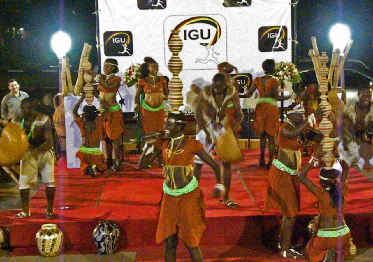 Uganda’s renowned Ndere group entertains during the opening ceremony of the 2011 Ismaili Games Uganda.