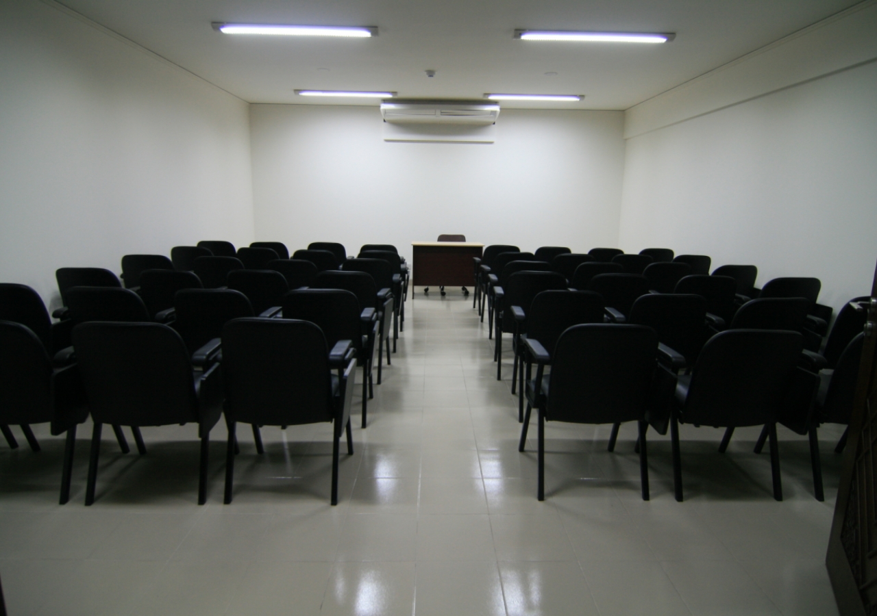 Seminar room at the Dhaka Ismaili Jamatkhana and Centre.