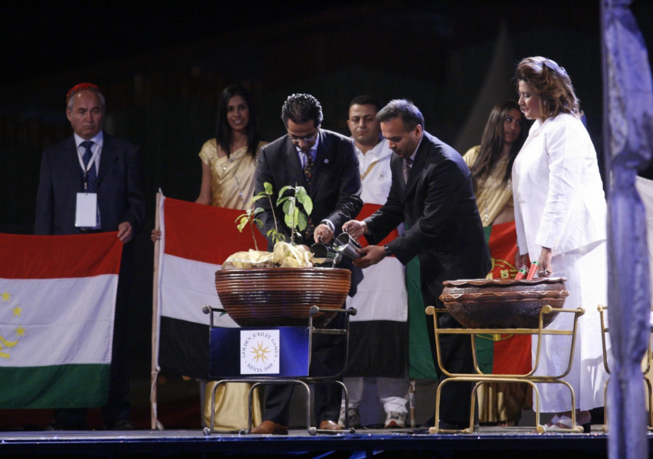 A tree planting ceremony marked the close of the Golden Jubilee Games in 2008. JG