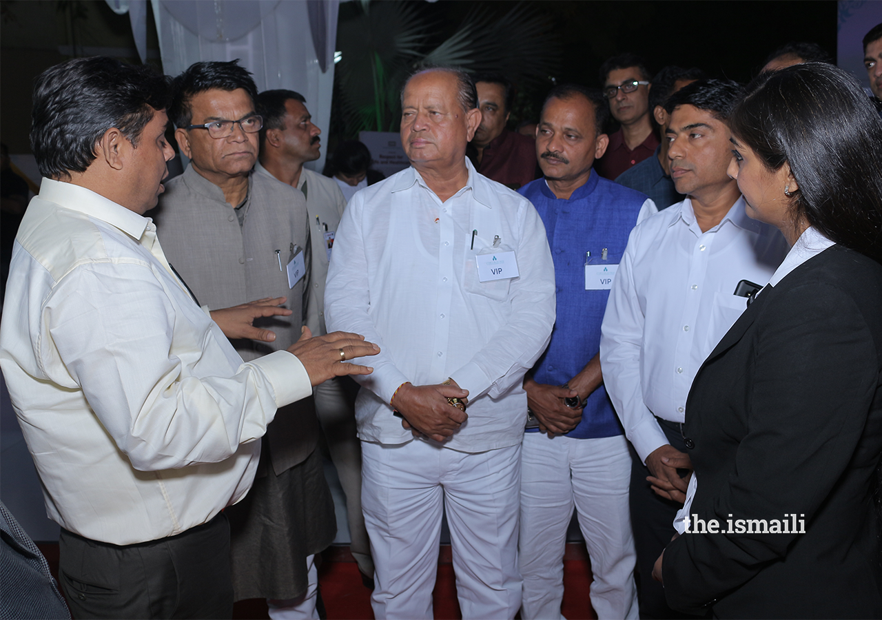 MR. Ramanlal Patkar - Minister of State, Forest and Tribal Development, Government of Gujarat(Third from right) attended the EIA exhibition at Ahmedabad