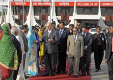 Mawlana Hazar Imam bids farewell to the Jamat as he prepares to leave Bangladesh.  