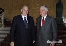 Mawlana Hazar Imam meets with the Secretary of State for Justice, The Lord Chancellor, The Rt Honourable Jack Straw, London, 3 July 2008.