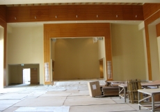 August 2009: The stage space inside the Social Hall.