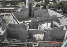 September 2006: An overhead view of the Prayer Hall block of the new complex.