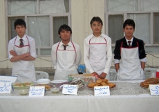 At each Jamatkhana, volunteers sold freshly cooked food during Volunteer Week in Afghanistan.