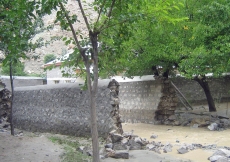 Homes were inundated by to flooding from the mountains after heavy rains fell in the region.