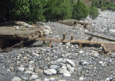 A destroyed house in Darkut, in the Yasin valley of Gilgit-Baltistan.